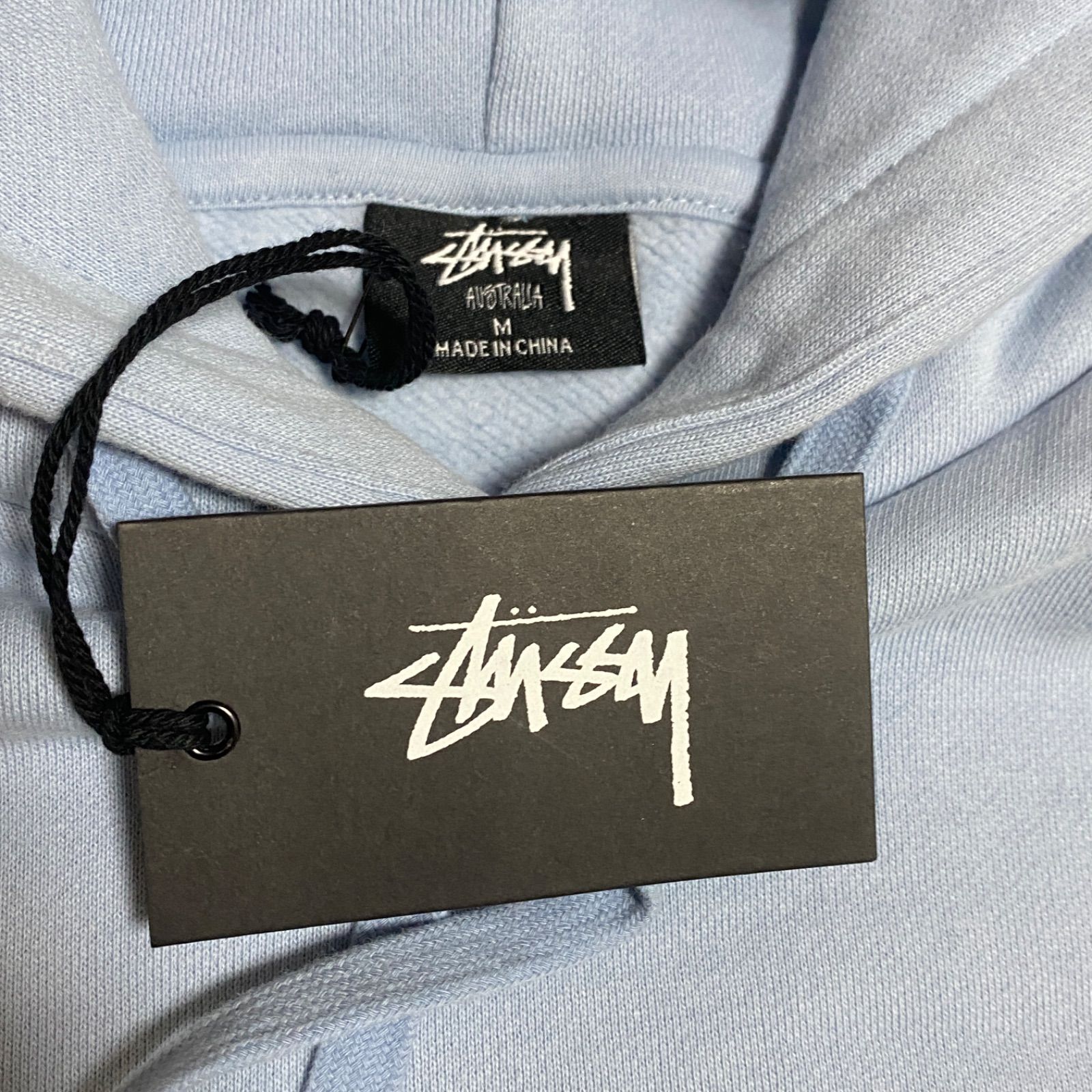 STUSSY》ステューシー ロゴ パーカー フーディー パールブルー - ま