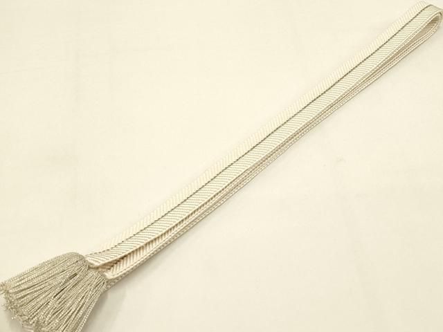 平和屋着物●創業280年 誉田屋源兵衛 和装小物 帯締め 伝統工芸士 廣澤白鳳 日光東照宮純白金糸 AABB7098ay