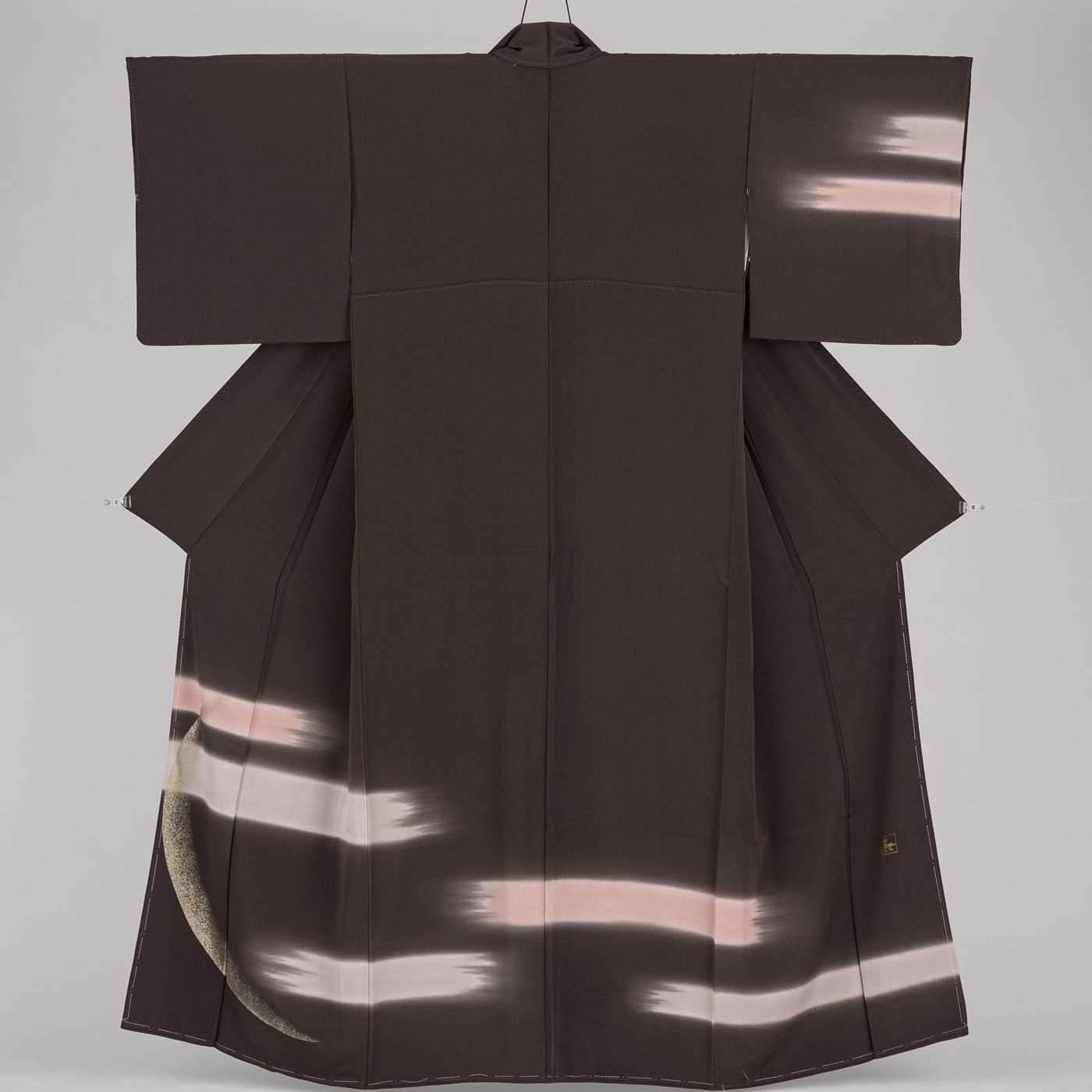 訪問着 霞と三日月