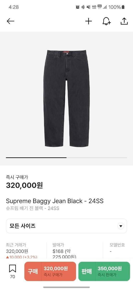 【雷市場（ポンジャン）商品韓国直送】24ss Supreme(シュプリーム) バギーパンツ 30 サイズ 出品