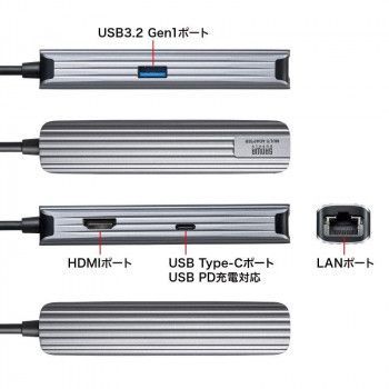 USB Type-Cマルチ変換アダプタ