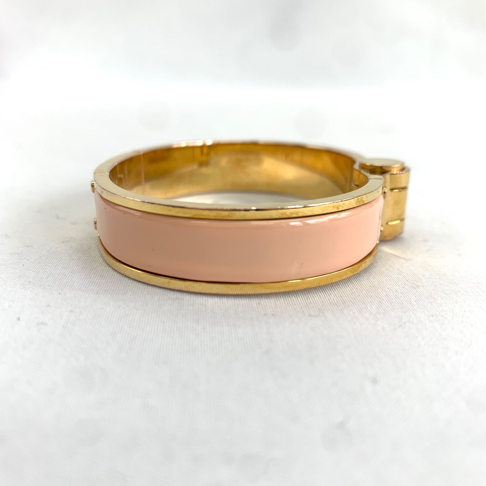 HERMES バングル シャルニエールPM ピンク ゴールド金具 ゴールド