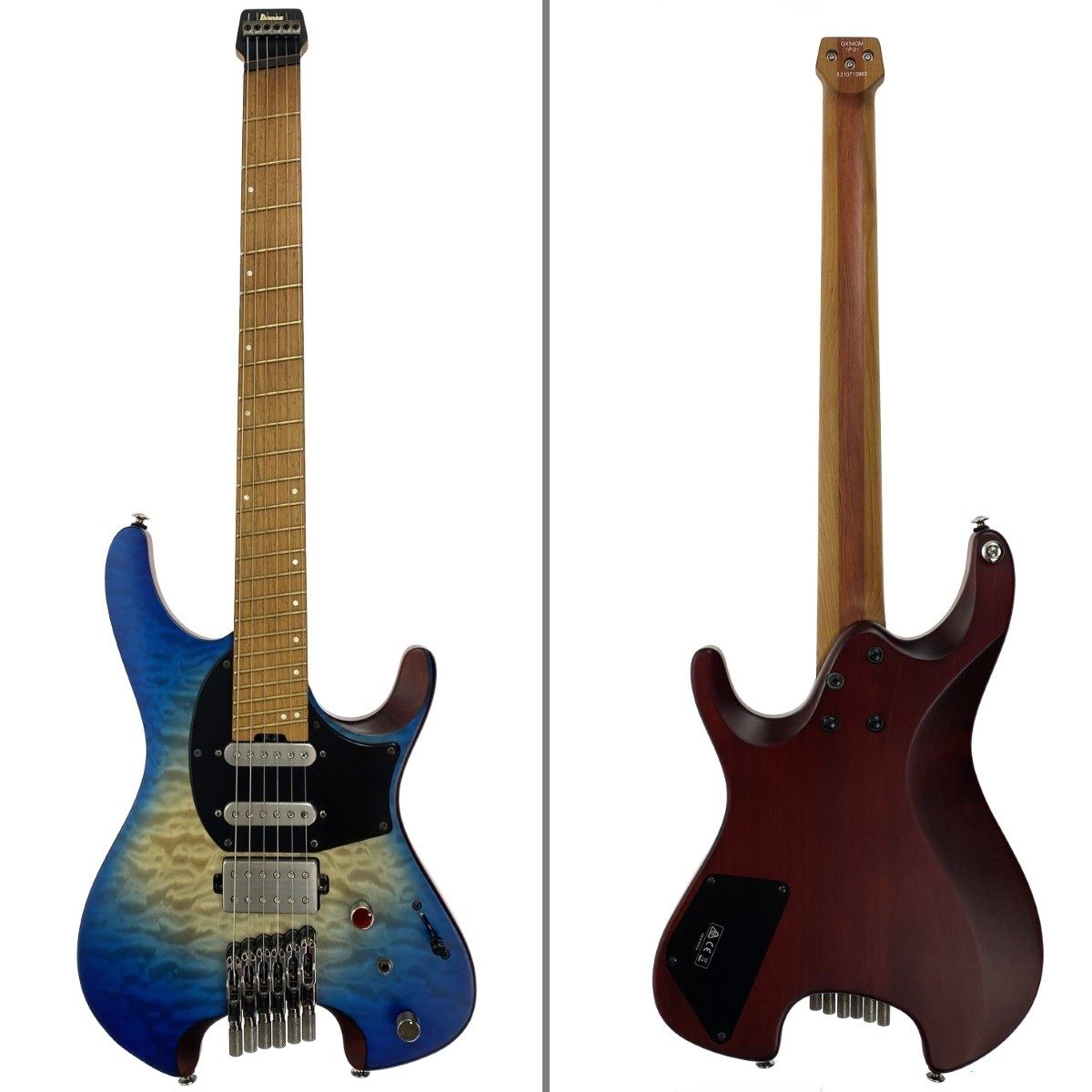 IBANEZ アイバニーズ ヘッドレス エレキギター QX54QM-BSM ソフト