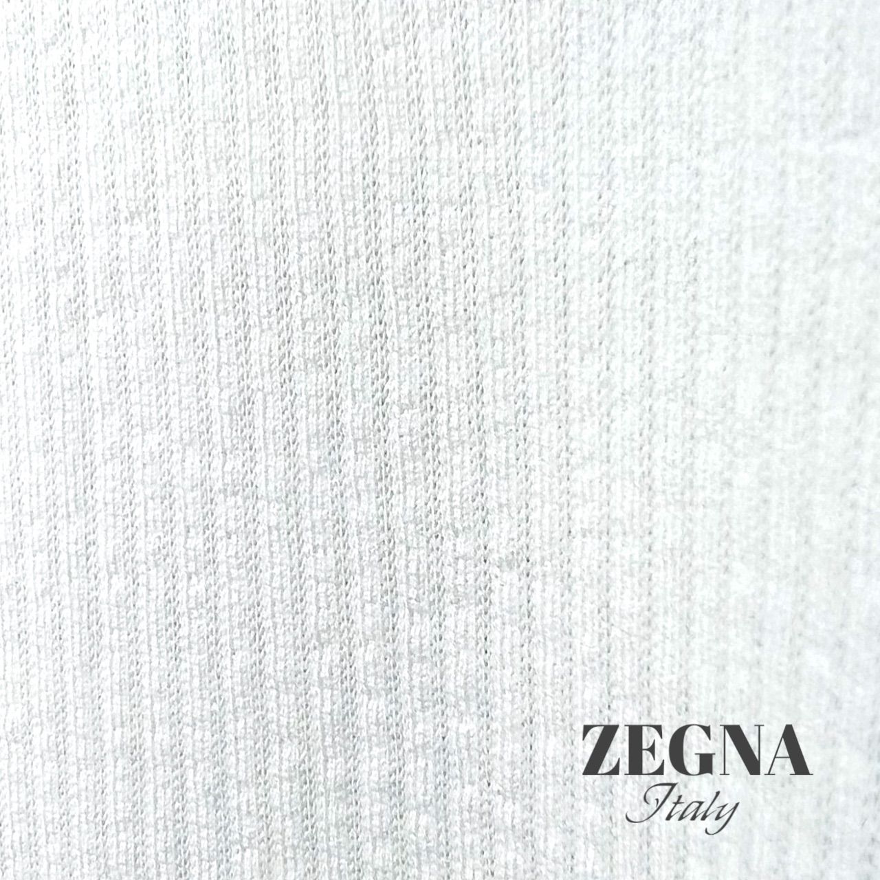 【ゼニア】ZEGNA ポロシャツ 半袖 白 ホワイト オープンカラー トップス