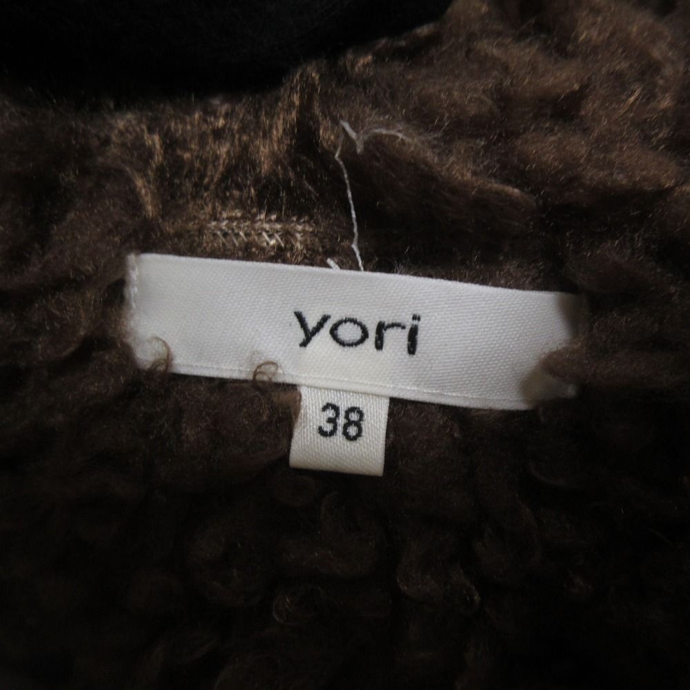 美品 22AW yori ヨリ プードルボアジャケット ノーカラージャケット
