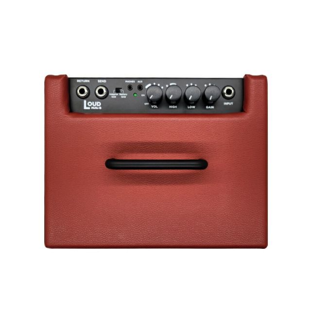 ベース アンプ MODEGEAR LOUD MINI-B レッド クロス ミニステケーブル KHP001 ヘッドホン 小型 超軽量 低音域もしっかり再 生できるベースアンプ