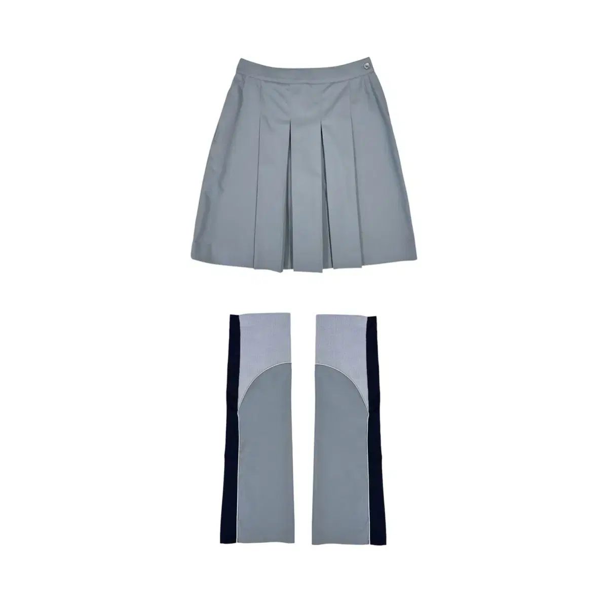 JiCHOI プリーツ スカート レッグウォーマー グレー aw25 jichoi