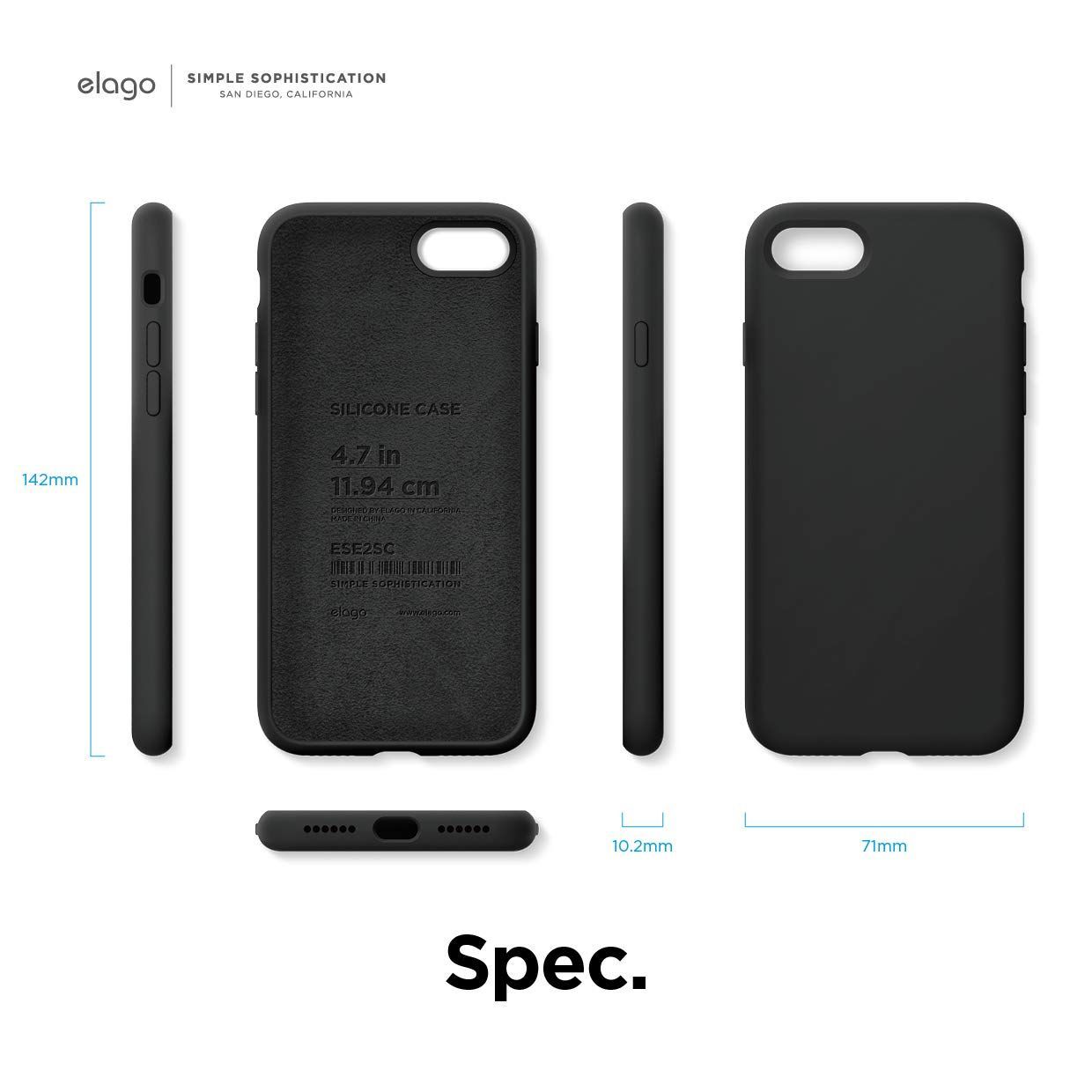 人気商品】【elago】 iPhone 2022 SE3 / SE2 対応 ケース シリコン