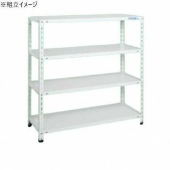 サカエ ショップラック 1200×600×1200mm ホワイト 4段タイプ SHR-1124P