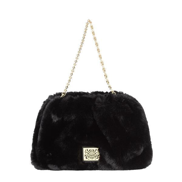 【送料無料】 ビバ レディース ハンドバッグ バッグ Biba Faux Fur Clutch Black