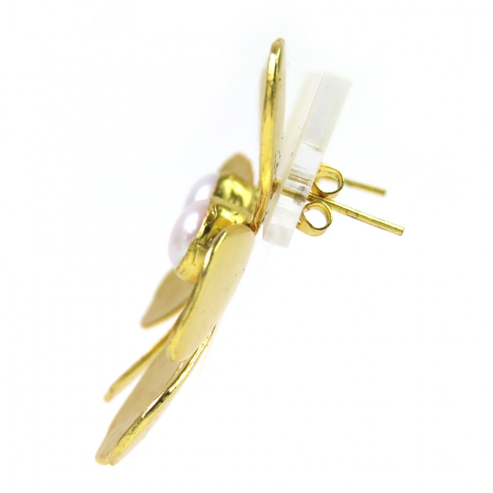 極美品△KAJA BIJOUX カジャビジュー Charlotte Flower Pierce ハーフ