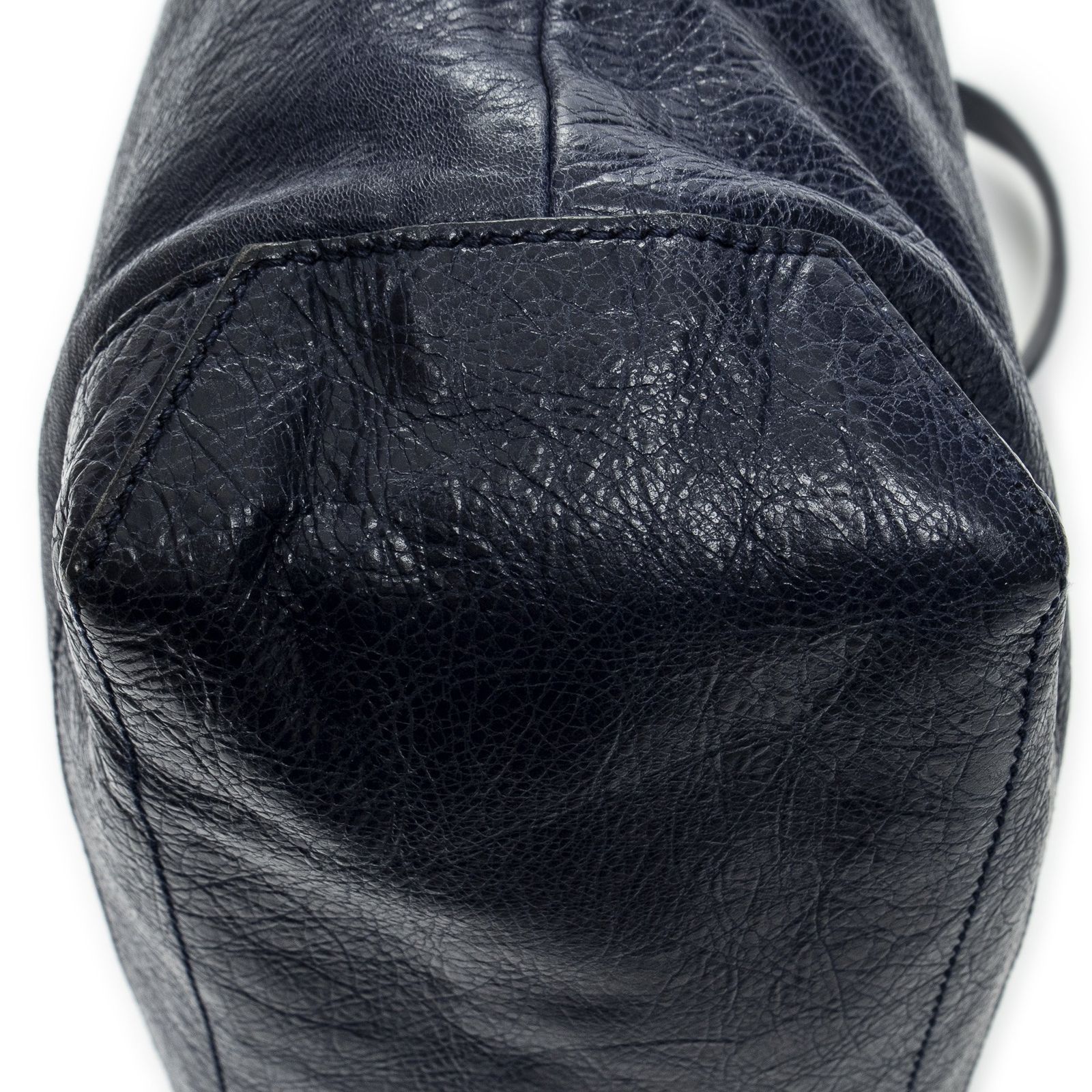 BALENCIAGA バレンシアガザ デイネイビーデイストレスカーフスキンレザーAB DECORATOM_COM_BR