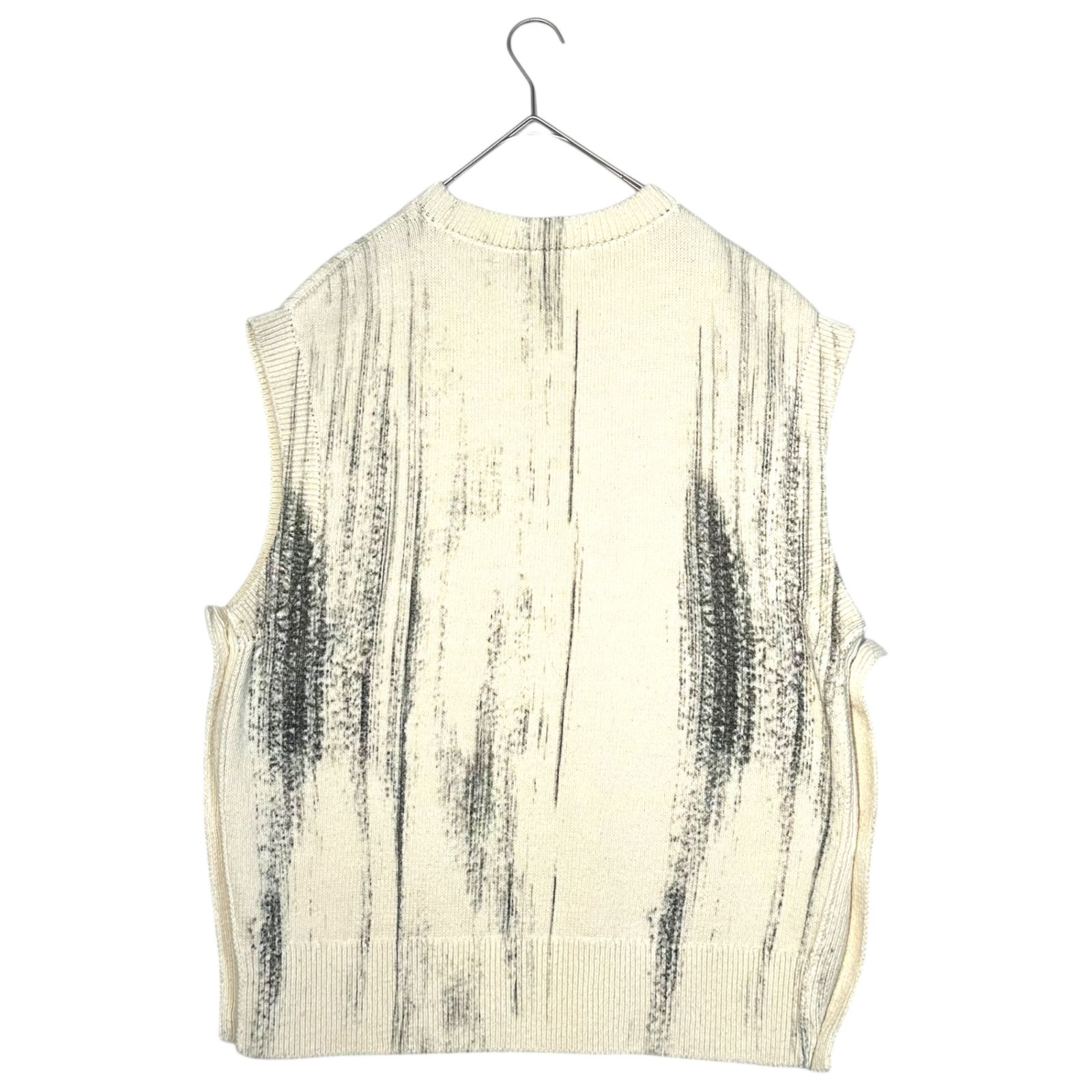 yoke/22SS/Printed Cotton Crewneck Vest