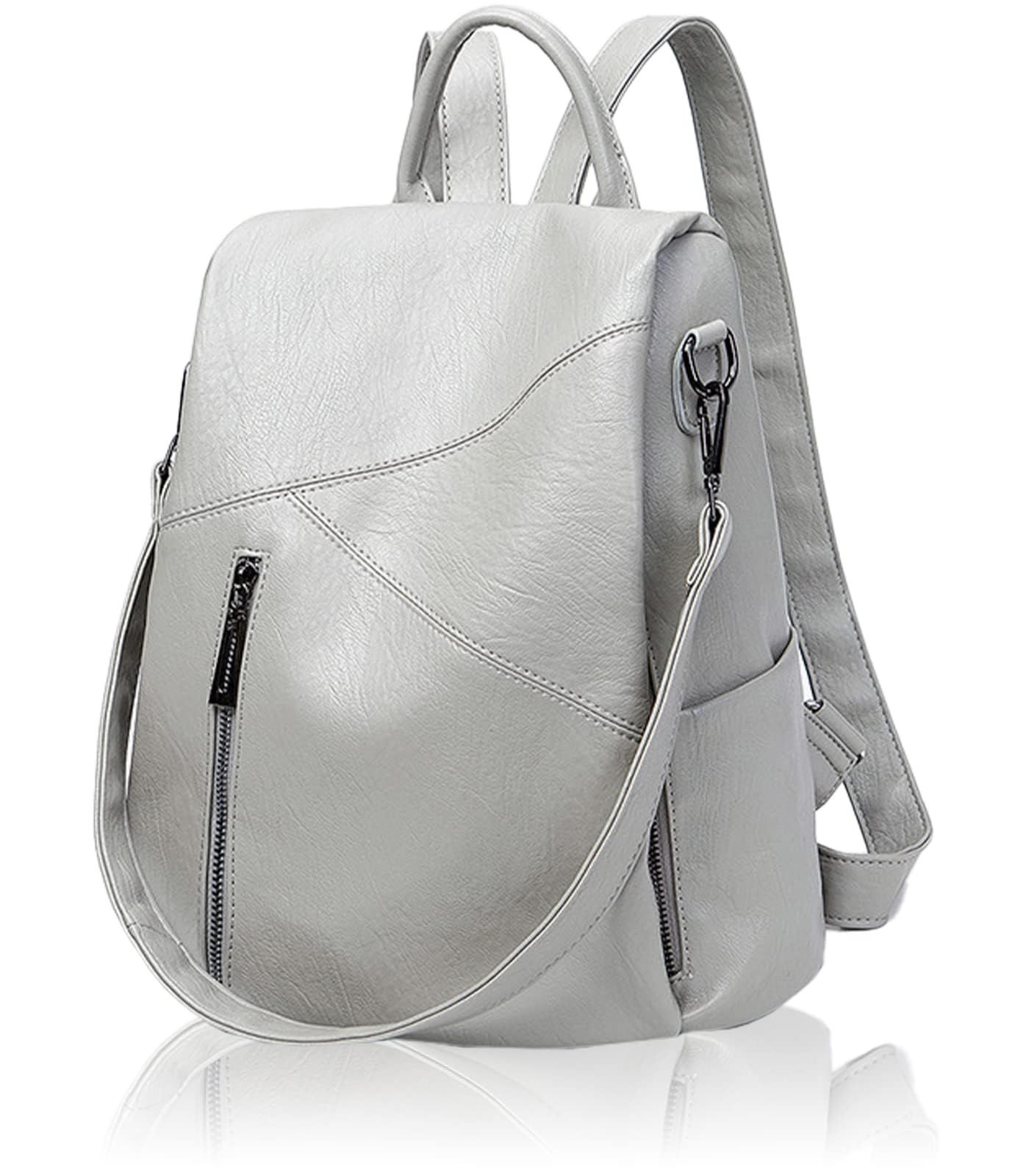 Color:グレー [PORCO CASA] リュック レディース ビジネス ミニ バックパック リュックサック 通勤 大人 軽量 Bag for women (グレー)