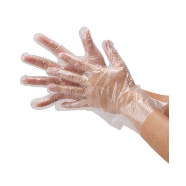 川西工業 ポリエチレン手袋 2016 半透明 S 10000枚 100枚×100袋 使い捨て手袋 使いきり手袋