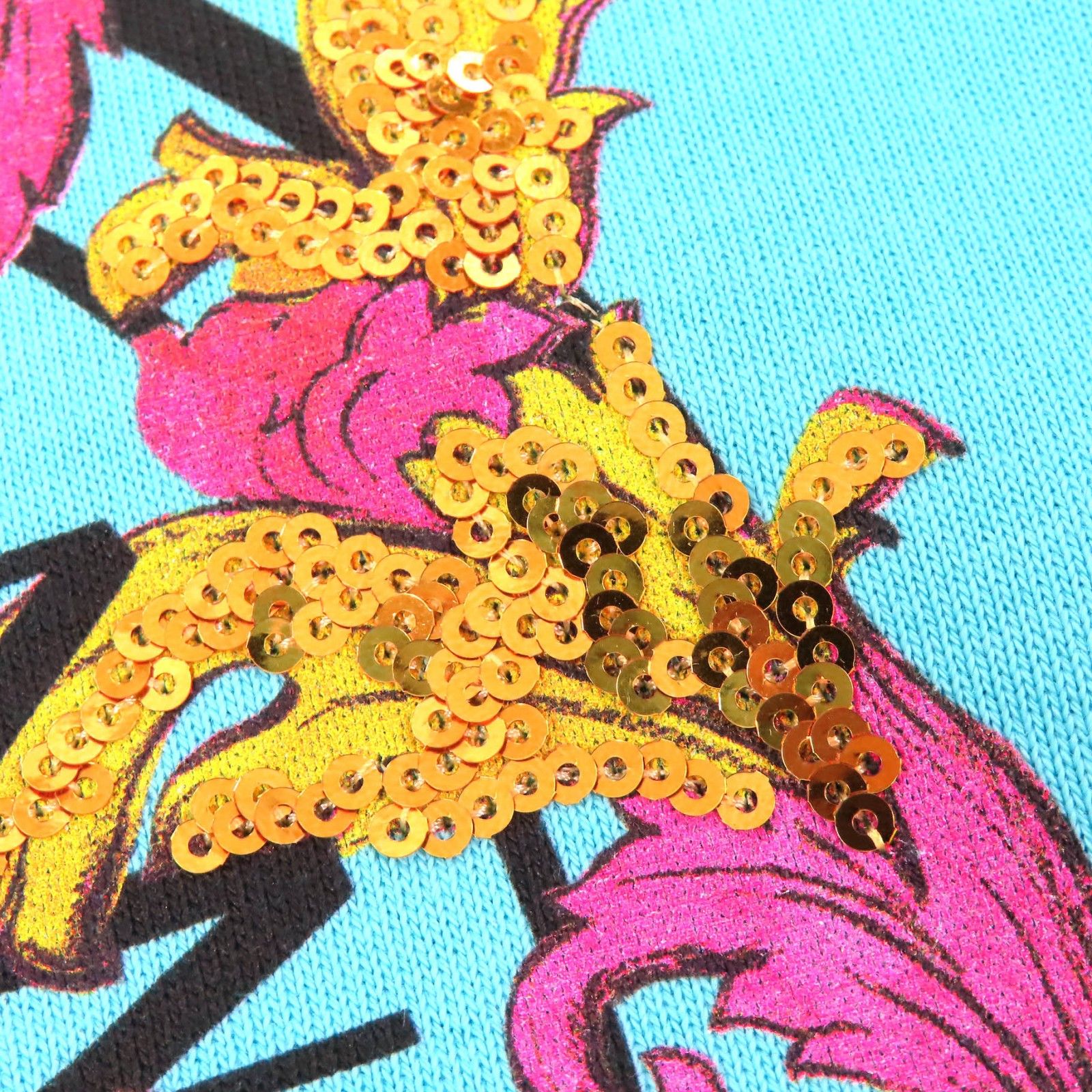 VERSACE - 美品 VERSACE JEANS COUTURE ヴェルサーチジーンズクチュール バロック柄 フレンチスリーブ Vネック カットソー S ブルー系 レディース 古着 中古 USED VERSACE - 美品 VERSACE JEANS COUTURE ヴェルサーチジーンズ