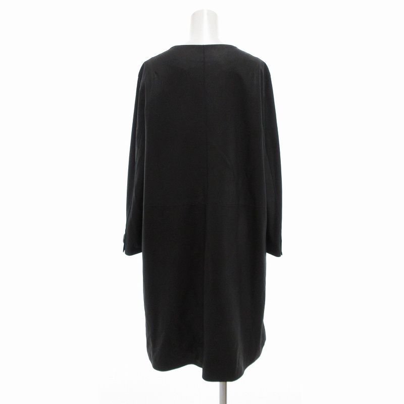 【新品未使用】ナチュラン &yarn ビッグカラーコート　ブラック 超撥水 レインコート ビッグシルエット ニフティカラーズ nifty
