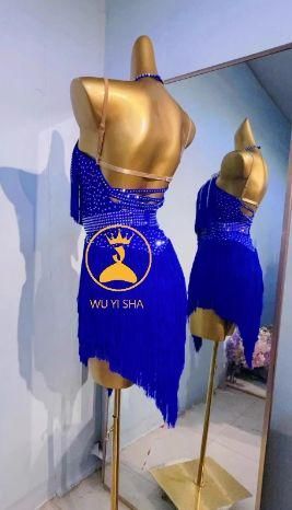 社交ダンス衣装 ラテンワンピースドレス フリンジ　オーダーメイド オーダーメイド 社交ダンス衣装 ラテンワンピースドレス