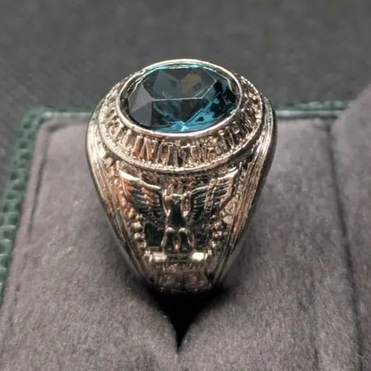 アメリカ空軍 ホワイトゴールドメッキ GP アーミー ミリタリーリング アメリカ空軍 ホワイトゴールドメッキ GP アーミー ミリタリーリング