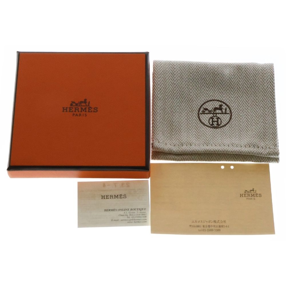 HERMES (エルメス) U刻印 リヴァルミニ レザーブレスレット ブラック  