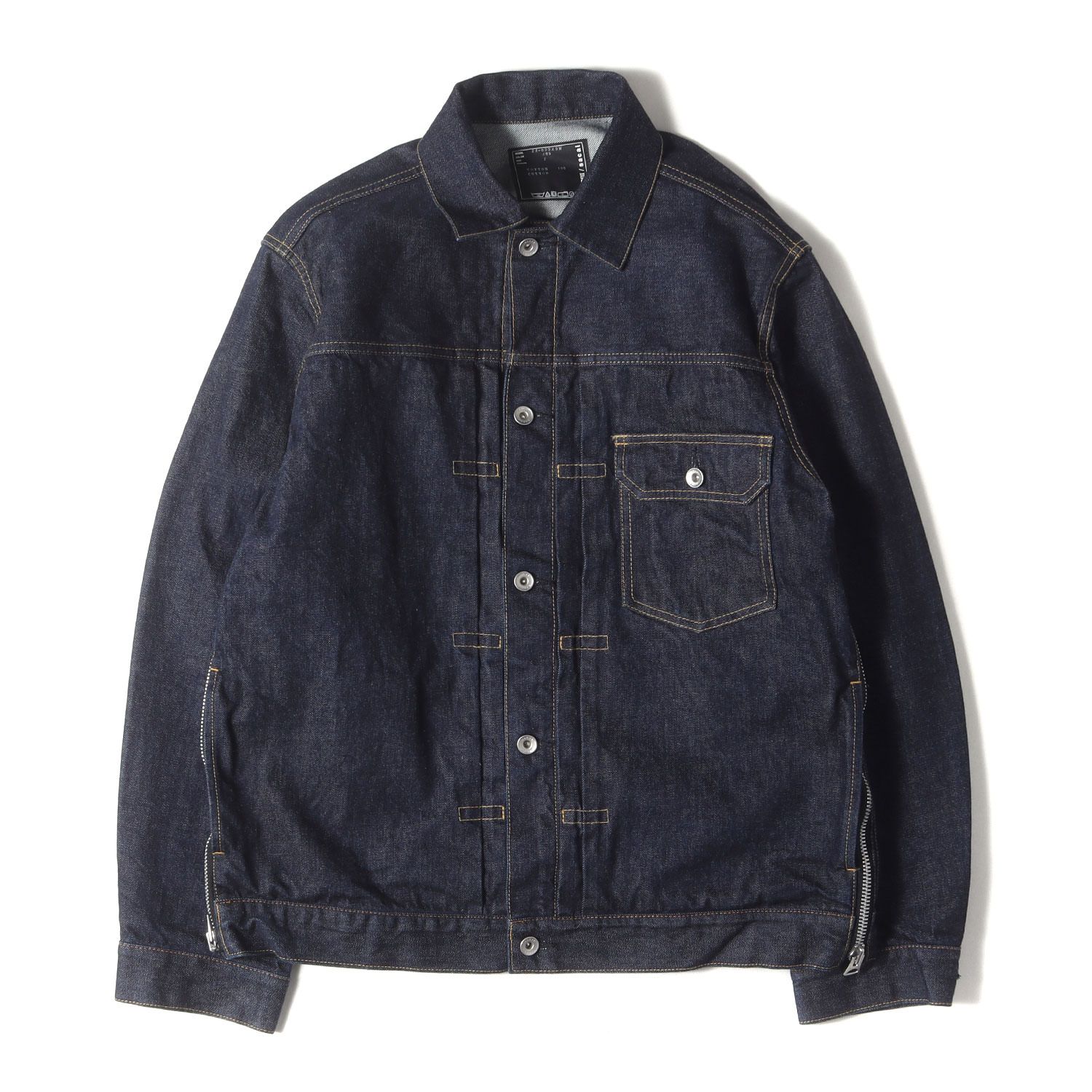 サカイ メンズ ジャケット・ブルゾン アウター Denim Blouson Jacket サカイ Denim Nylon Twill Blouson 21-05602 デニムドッキングナイロン