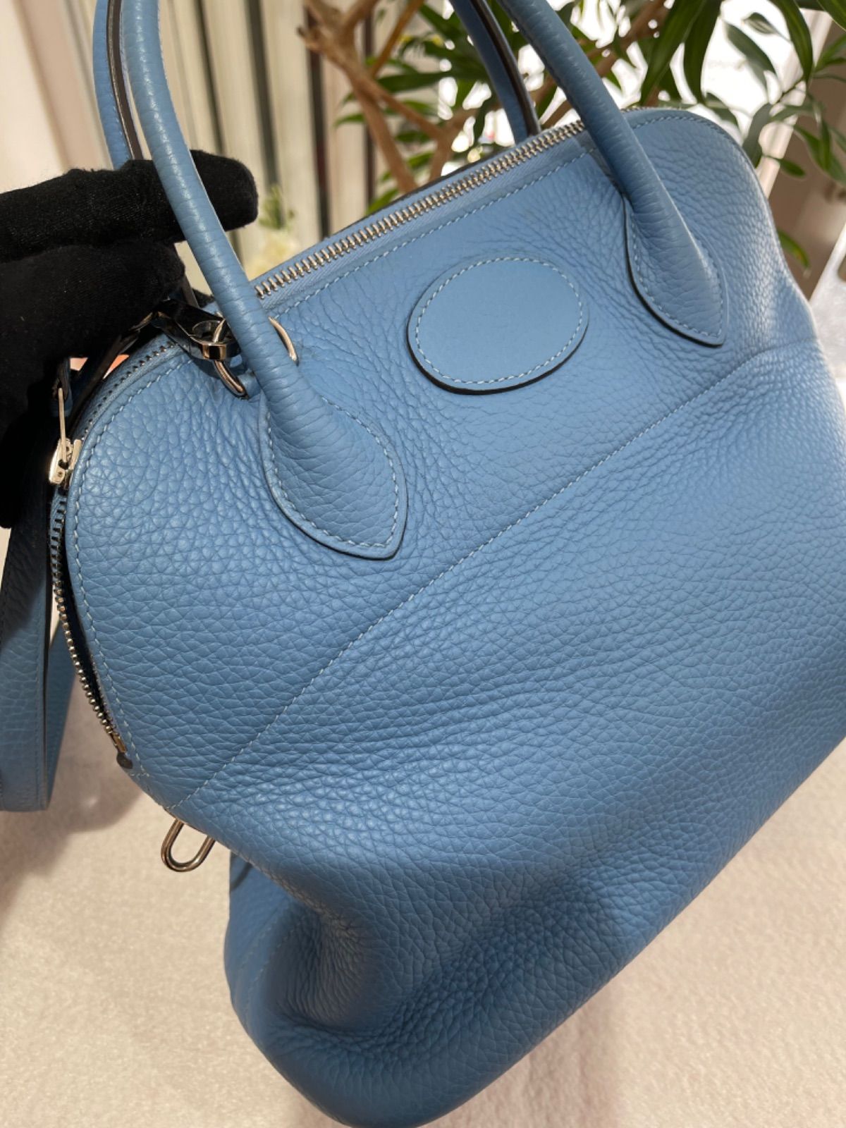 美品】HERMES エルメス ボリード31 トリヨンクレマンス ブルー 