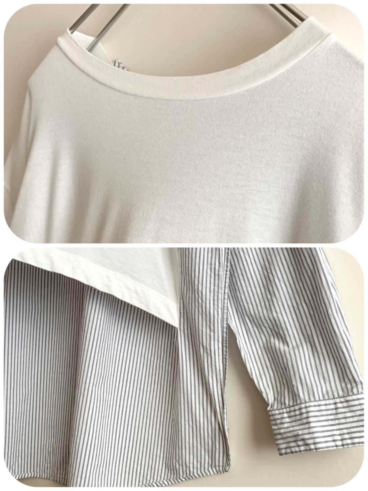 MM6 Maison Margiela マルジェラ カットソードッキングシャツ - メルカリ