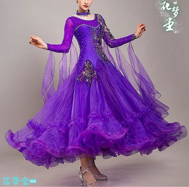 25年 ♥新色 社交ダンスドレス モダンダンス ホワイト レッド 華やかな オーダーメイド 撮影会 舞台 イベント 花夢堂-5