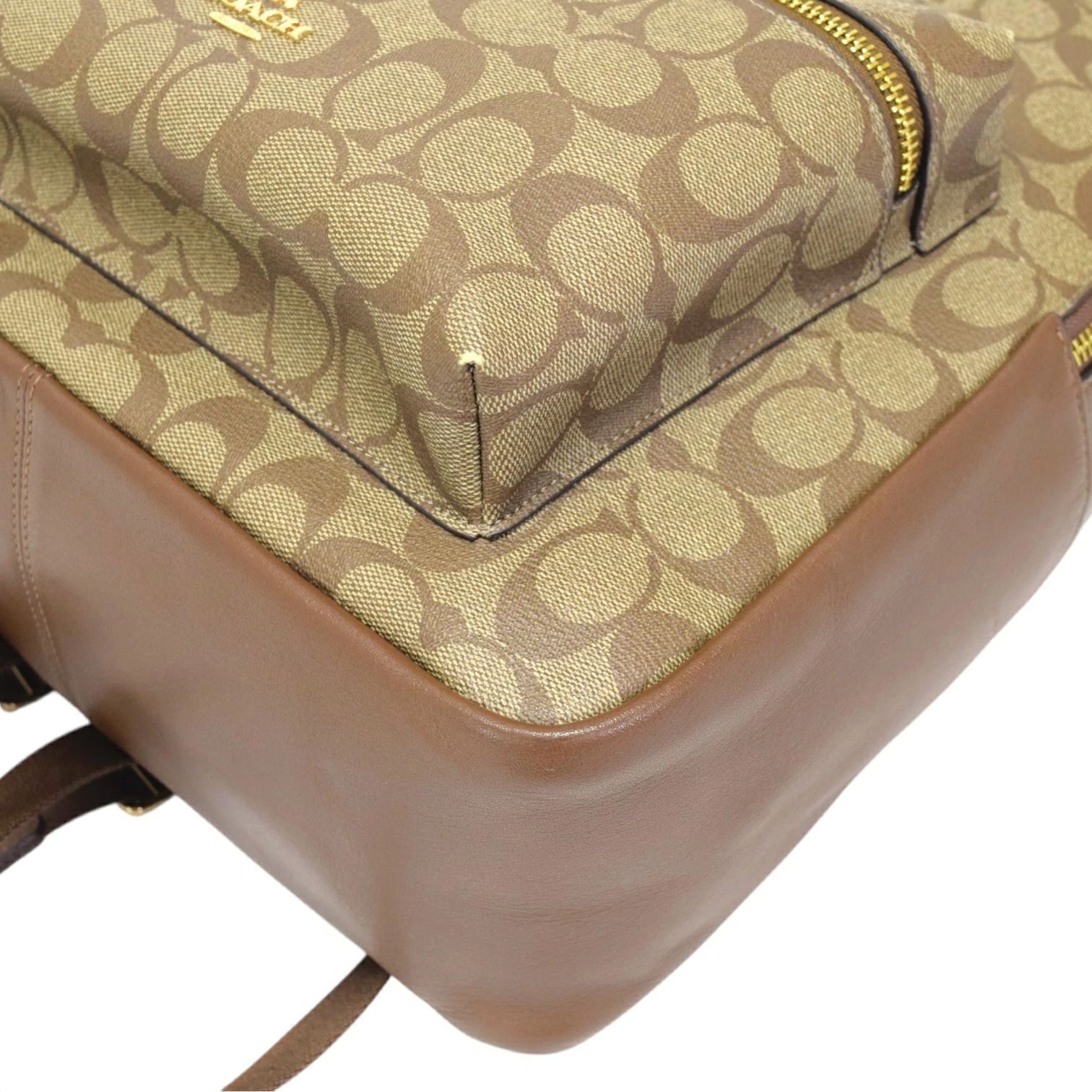 【ABランク】 コーチ COACH チャーリー バックパック PVC / レザー シグネチャー F58314 リュック デイパック メンズ レディース ベージュ / ブラウン 正規品 中古 mbo22001 コーチ COACH チャーリー バックパック PVC / レザー シグネチャー