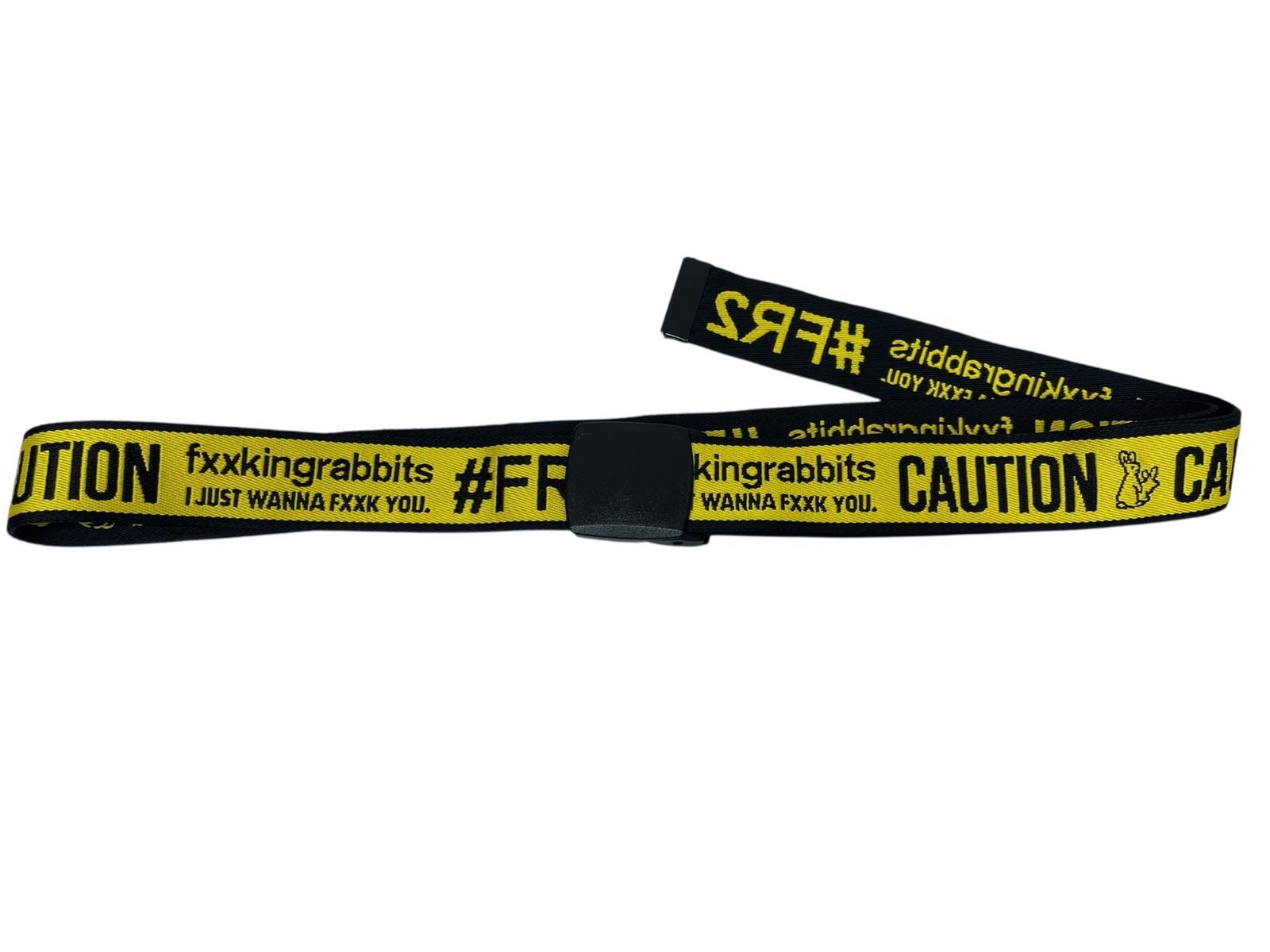 FR2 (エフアールツー) ロゴガチャベルト ブラック×イエロー メンズ/045