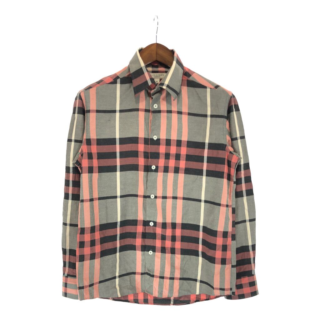 BURBERRY LONDON バーバリー ロンドン 長袖 シャツ グレー M BURBERRY LONDON]バーバリーロンドン ワイシャツ 長袖 メンズ