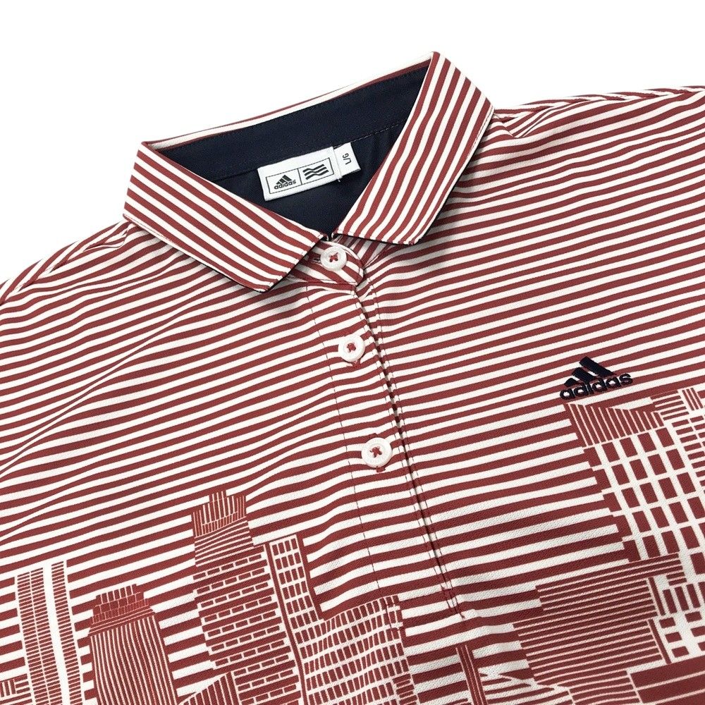サイズ：L ADIDAS GOLF アディダスゴルフ M73836 半袖ポロシャツ ロゴ