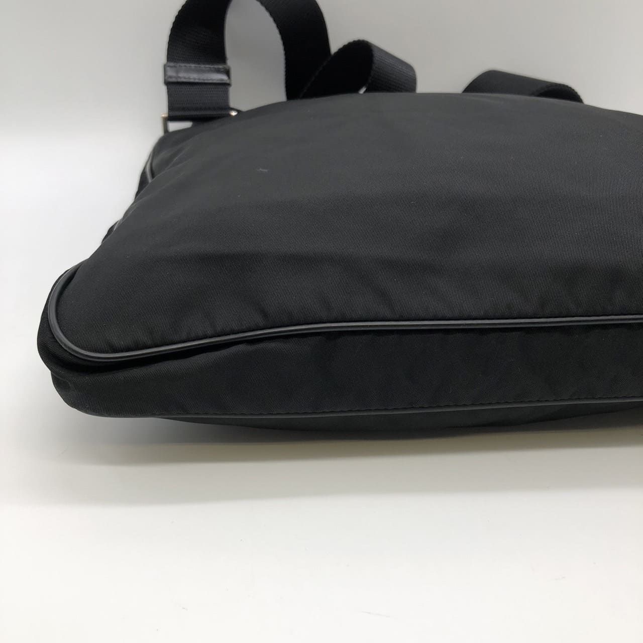 PRADA プラダ ショルダーバッグ ナイロン レザー ブラック レディース メンズ ファッション ヴィンテージ DECORATOM_COM_BR