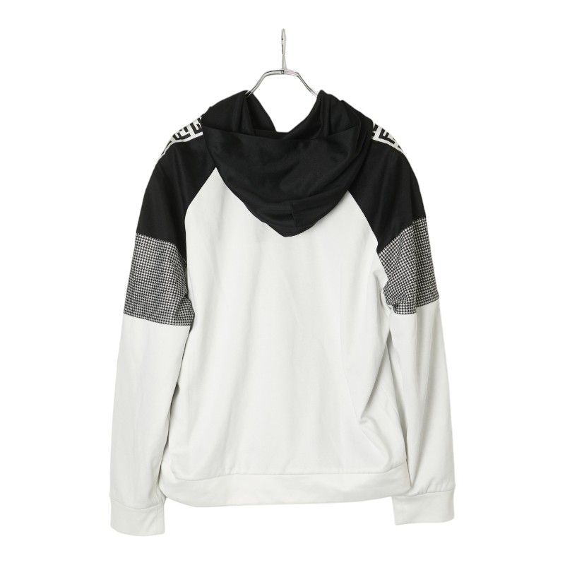 フェンディ ロゴ パーカー プルオーバー サイズ XL ブラック ホワイト ポリエステル コットン メンズ FENDI 1-0233385