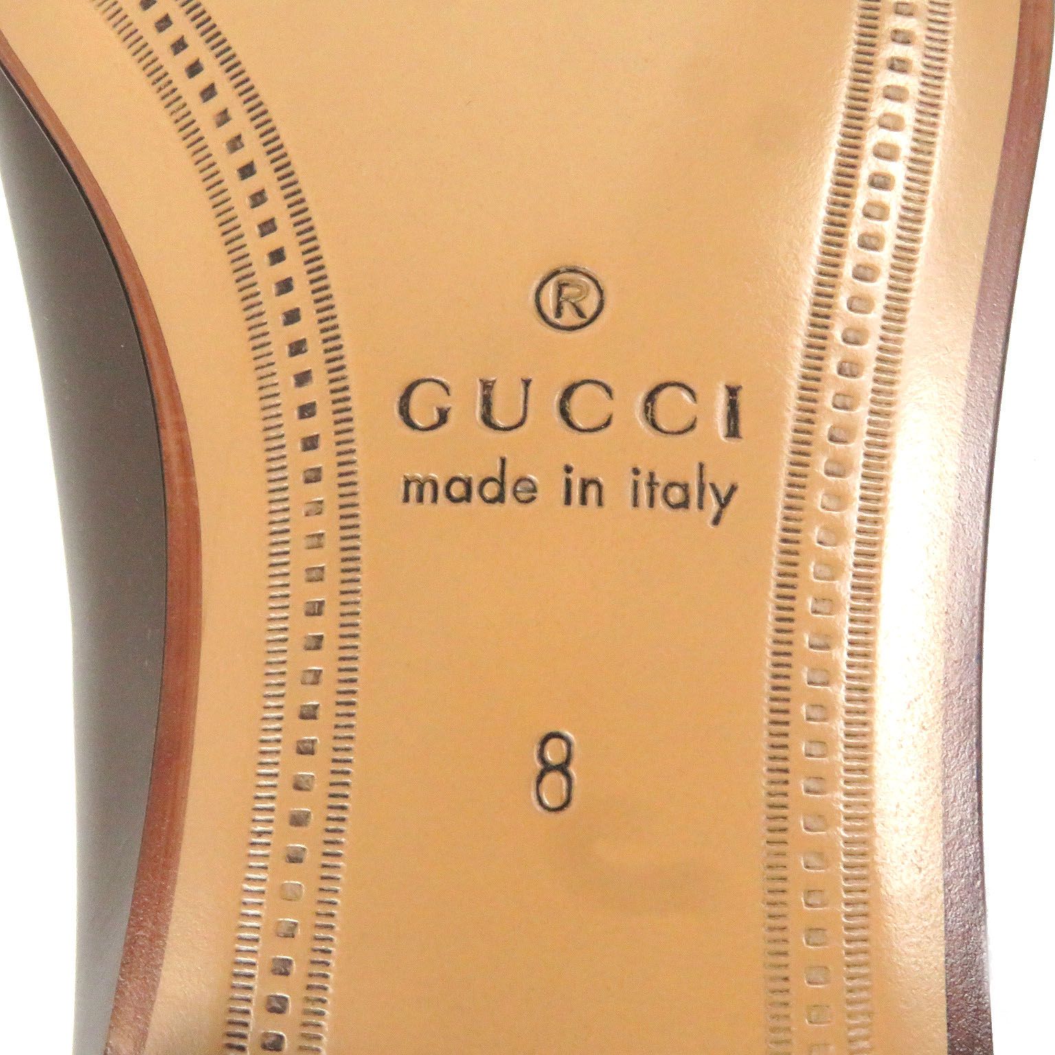 【美品】GUCCI/ホースビットローファー/ブラウン 未使用品□GUCCI グッチ 677069 レザー 100周年記念 ホース