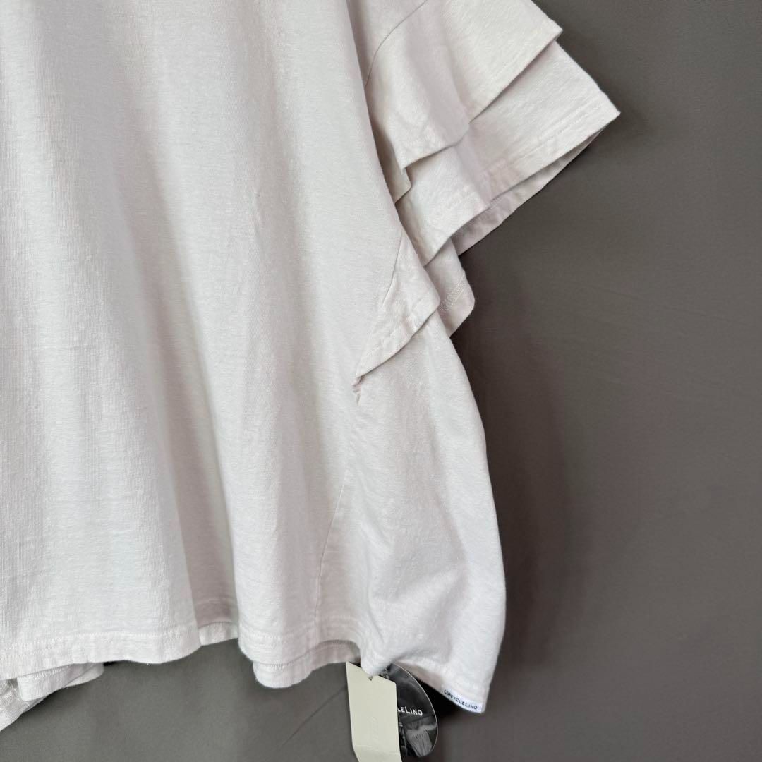 nest Robe UpcycleLino ♡天然染め天竺ラッフルTシャツ ネストローブ UpcycleLino 天然染め天竺ラッフルTee - メルカリ