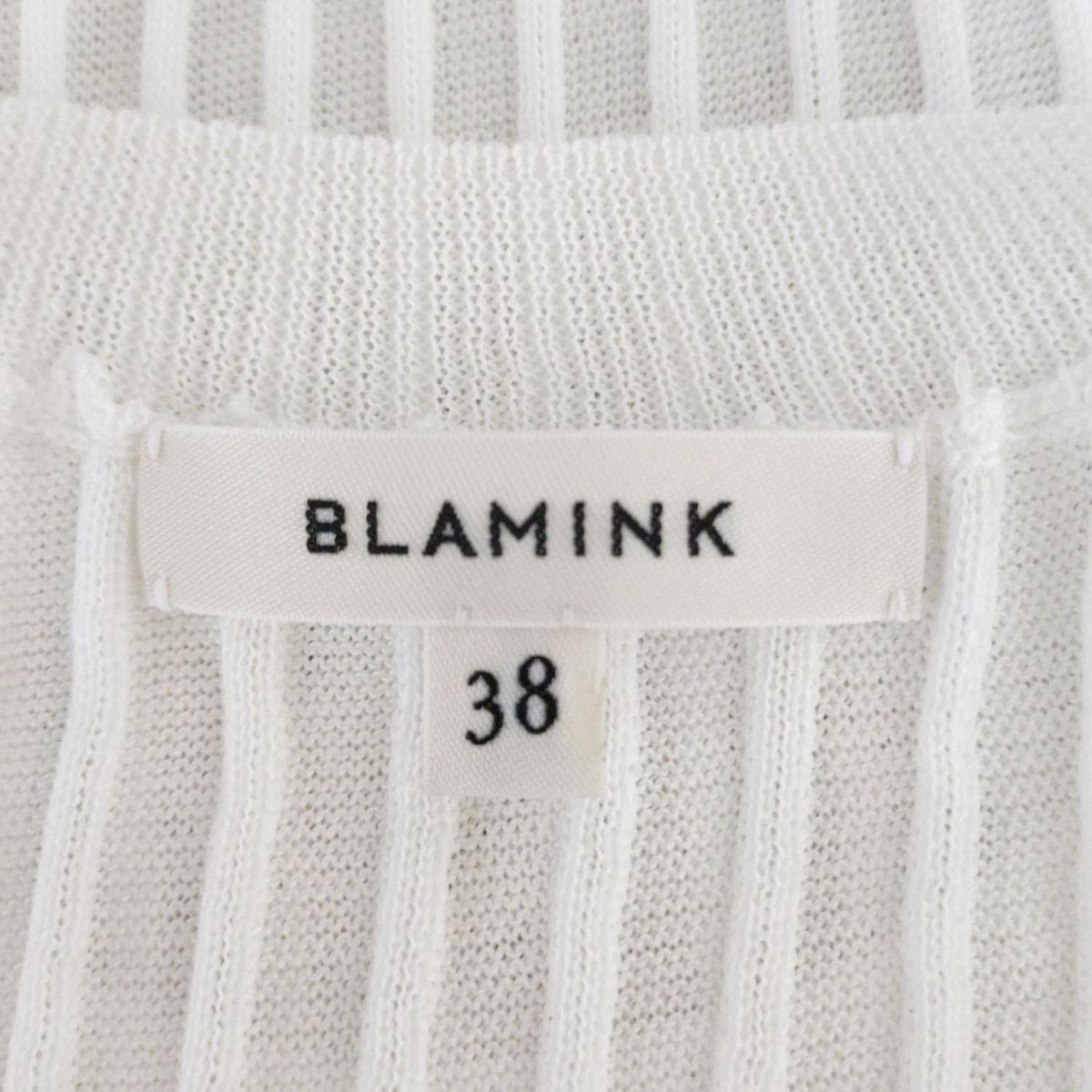 BLAMINK ブラミンク ふんわり 半袖 ニット トップス 38 グリーン BLAMINK(ブラミンク) 半袖セーター サイズ38 M レディース美品