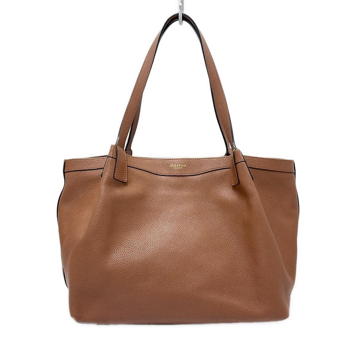 SERAPIAN◆トートバッグ/レザー Day tote bag in cachemire leather black