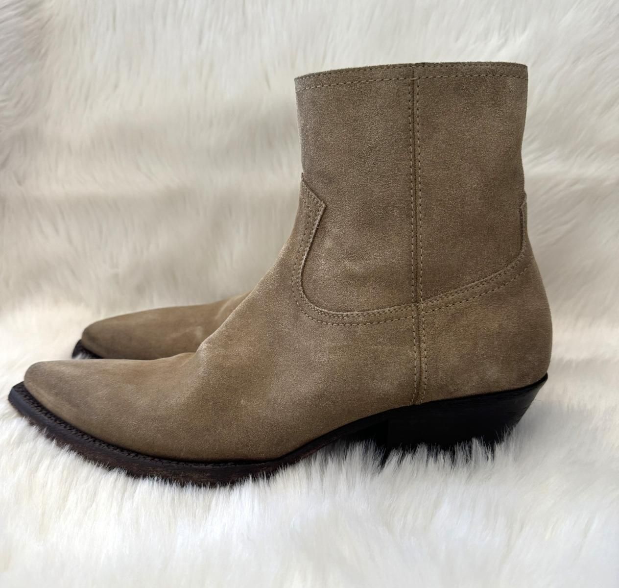 中古】 SAINT LAURENT （サンローラン） ｽｴｰﾄﾞ ﾌﾞｰﾂ 靴 靴