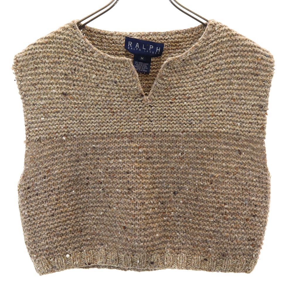 ラルフラルフローレン ウールブレンド ニットベスト M ブラウン系 RALPH RALPH LAUREN レディース 古着 【240209】