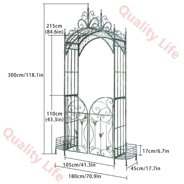 金属パーゴラアーバー セレモニー装飾屋外芝生裏庭クライミングプラント用の頑丈なアーバーアーチ