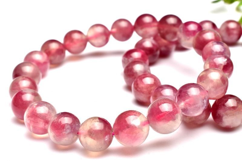 花びらのよう ピンクトルマリンシリカ　10mm　ブレスレット 1個売り パワーストーン 天然石 _BG5367-10