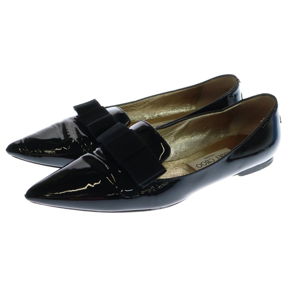 jimmy choo♡ブラックリボンパンプス JIMMY CHOO (ジミーチュウ) リボン パンプス シューズ ブラック
