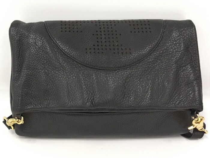 TORY BURCH ショルダーバッグ レザー ブラック - メルカリ