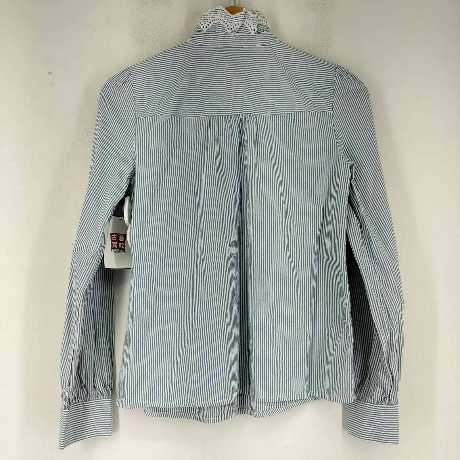 USED古着(ユーズドフルギ) S〓zane  フリル付きストライプシャツ レディース  34 中古 古着 0924 ユーズドフルギ USED古着 Sézane フリル付きストライプシャツ