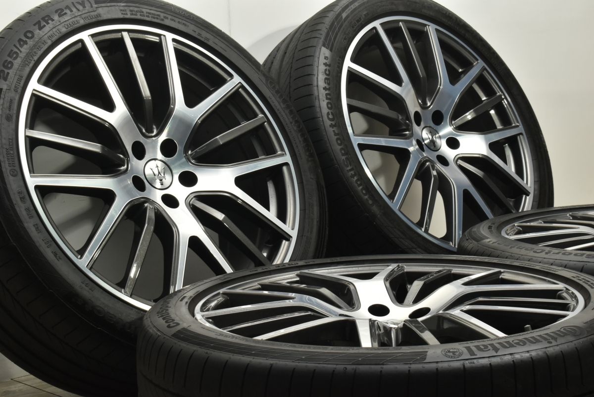 マセラティ レヴァンテ 純正 アンテオ 21in 9J 40.5 PCD114.3 品番 670044700 コンチスポーツコンタクト5 265 40R21