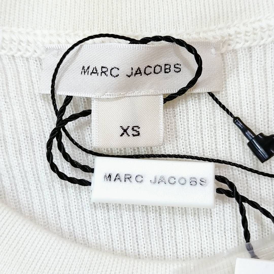 新品 レディースXS MARC JACOBS クルーネック長袖ニットセーター 白