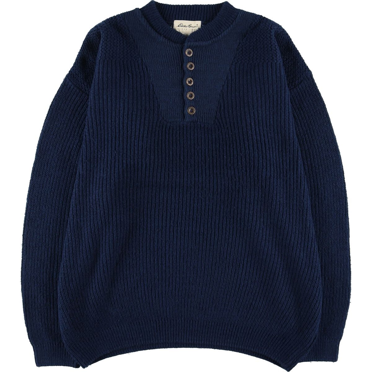 Eddie Bauer - 古着 エディーバウアー Eddie Bauer リブ編み コットン 