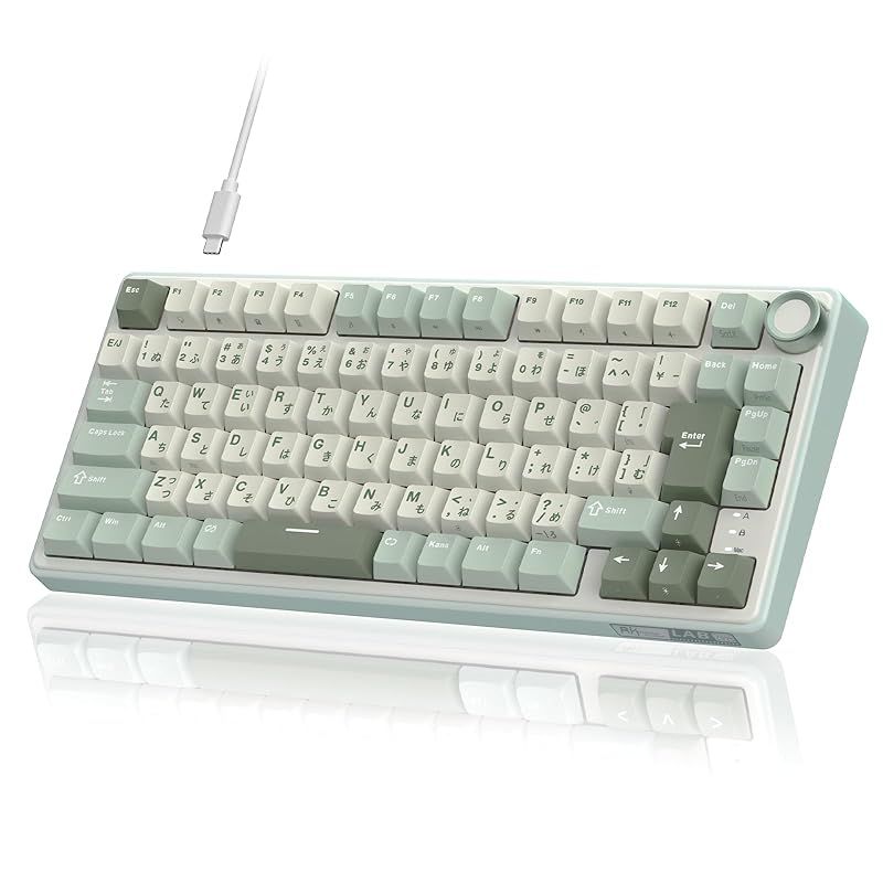 .co.jp RK ROYAL KLUDGE R75 メカニカルキーボード 有線｜日本語配列｜ボリュームノブ搭載｜ゲーミングキーボード 75%カスタム｜ガスケットマウント構造 RGBバックライト ソフトウェア対応｜Cherry Profileプロファイル