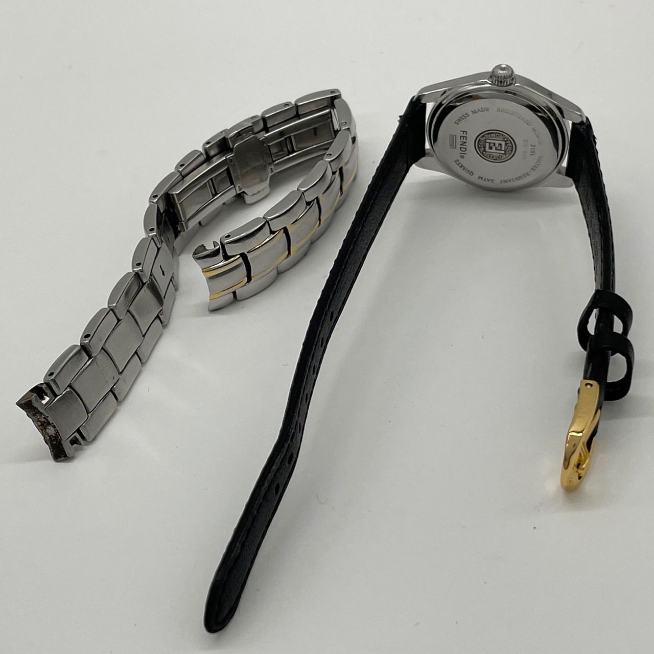 FENDI フェンディ 210L レディース 腕時計 アナログ 新品ベルト 電池 